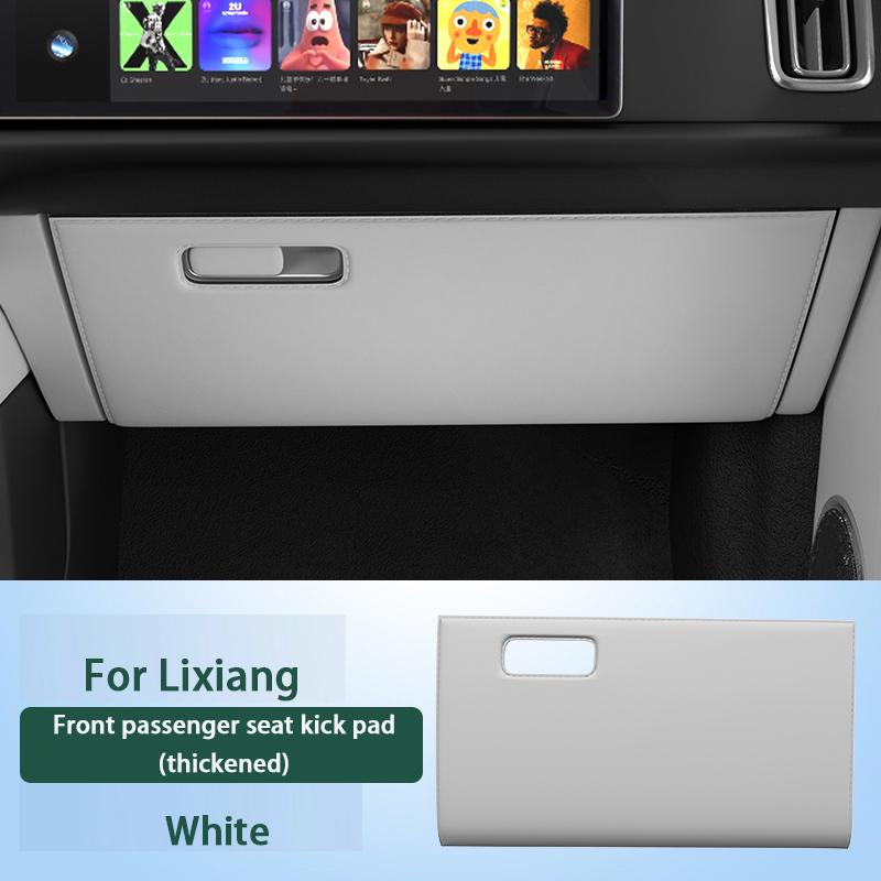 For Li LiXiang L6 L7 L8 L9 Thickened Leather Car Front Passenger Seat Anti Kick Pad Glove Box Kick Protective Mat Sticker
