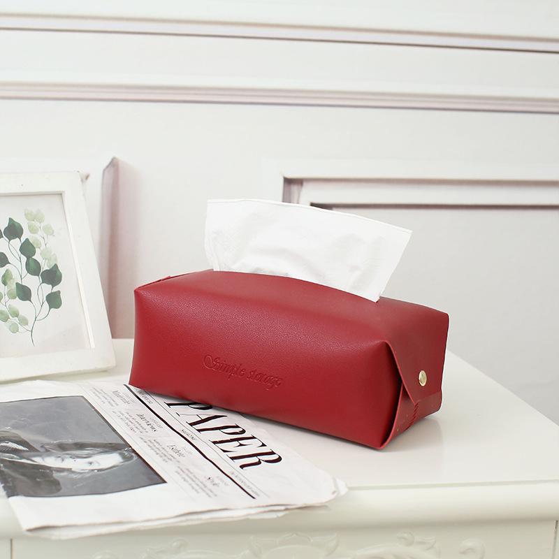 Кожаная коробка для салфеток, автомобильная коробка для салфеток, украшение для дома, гостиной, спальни, кухни, настольный скандинавский большой ящик для хранения, держатель для салфеток