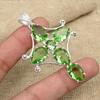 Peridot Gemstone 925 Sterling Silver Handmade Jewelry Antique Pendant For Her