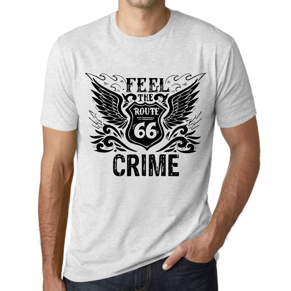Men’s Vintage Tee Shirt Graphic T Shirt Feel The Crime Vintage White