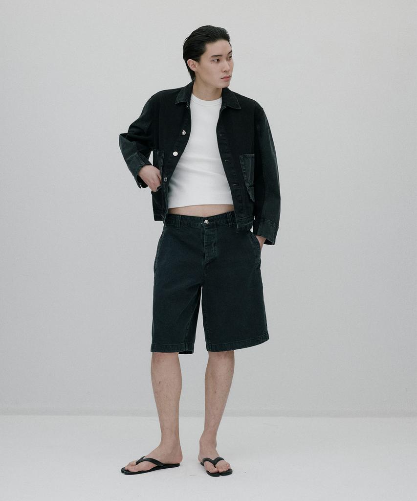 Sunjin Horangji Canton Bermuda Pants [Black]