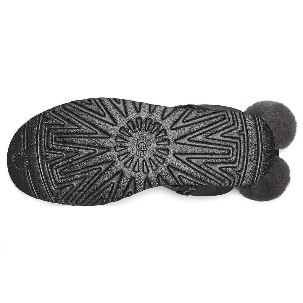 UGG Short Snow Boots With Bow Women Boots Black 1132018-BLK