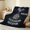 Custom Name,Tottenham Hotspur Printed Flannel Blanket, Soft Throw for Bedroom Sofa, Washable, Christmas Present, Great Gift.