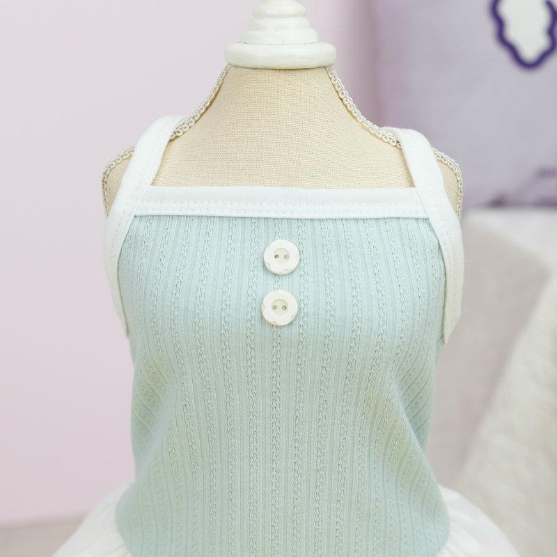 Новинка 2024 года, одежда для собак, необычная юбка с лямкой на пуговицах, весенне-летняя одежда для щенков, одежда для маленьких и средних собак