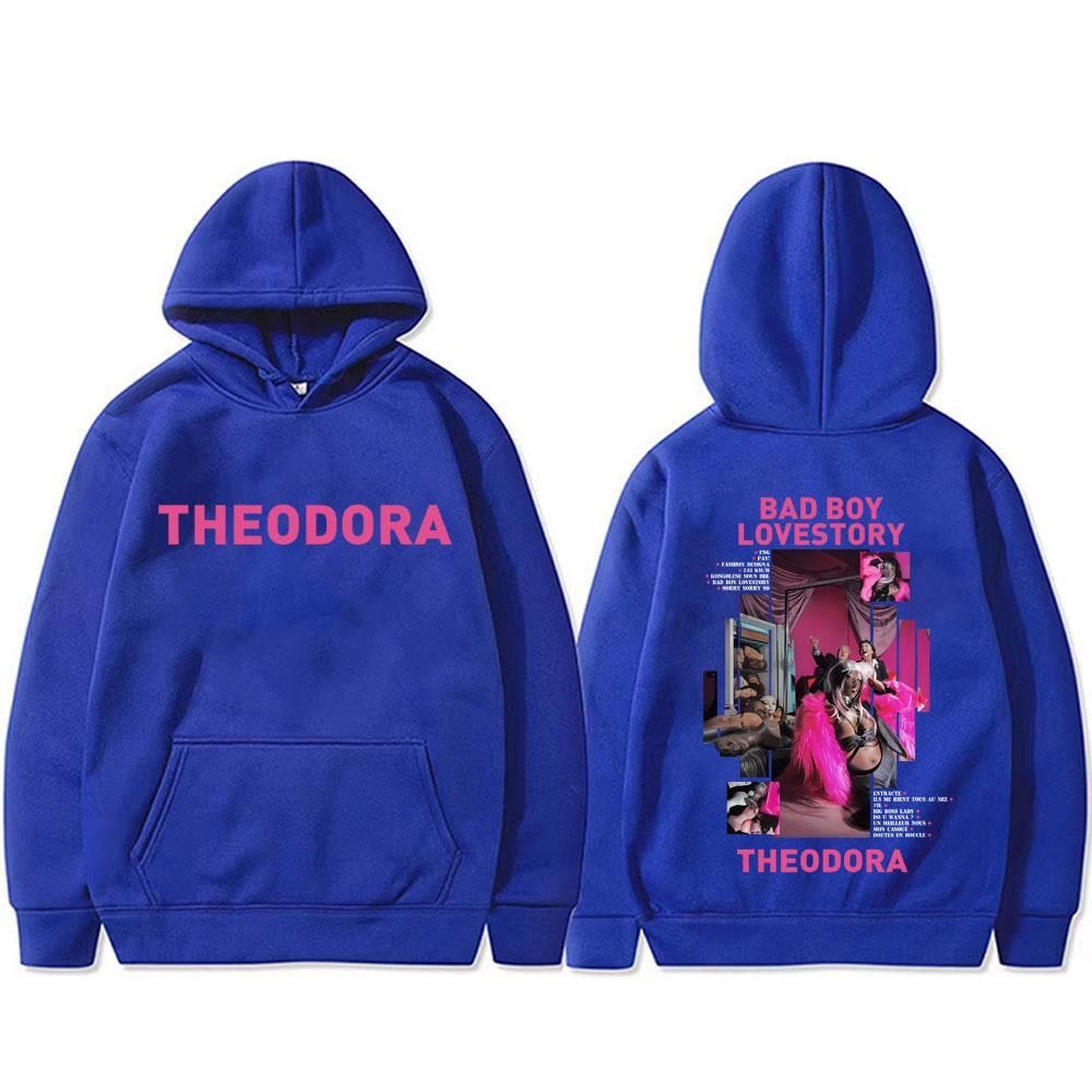 Худи с принтом рэпера Theodora Mega Bbl Bad Boy Lovestory для мужчин и женщин, оверсайз, мужская повседневная, винтажный пуловер