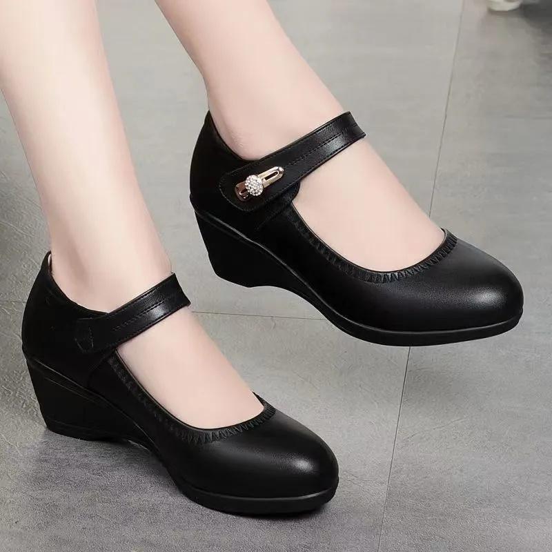 Zapatos De Mujer, женские милые винно-красные туфли высокого качества на высоком каблуке из лакированной кожи, женские крутые школьные туфли-лодочки