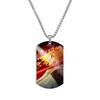 Tanjiro Nezuko Inosuke Zuhira Stainless Steel Color Printed Necklace Collection Holiday Gifts