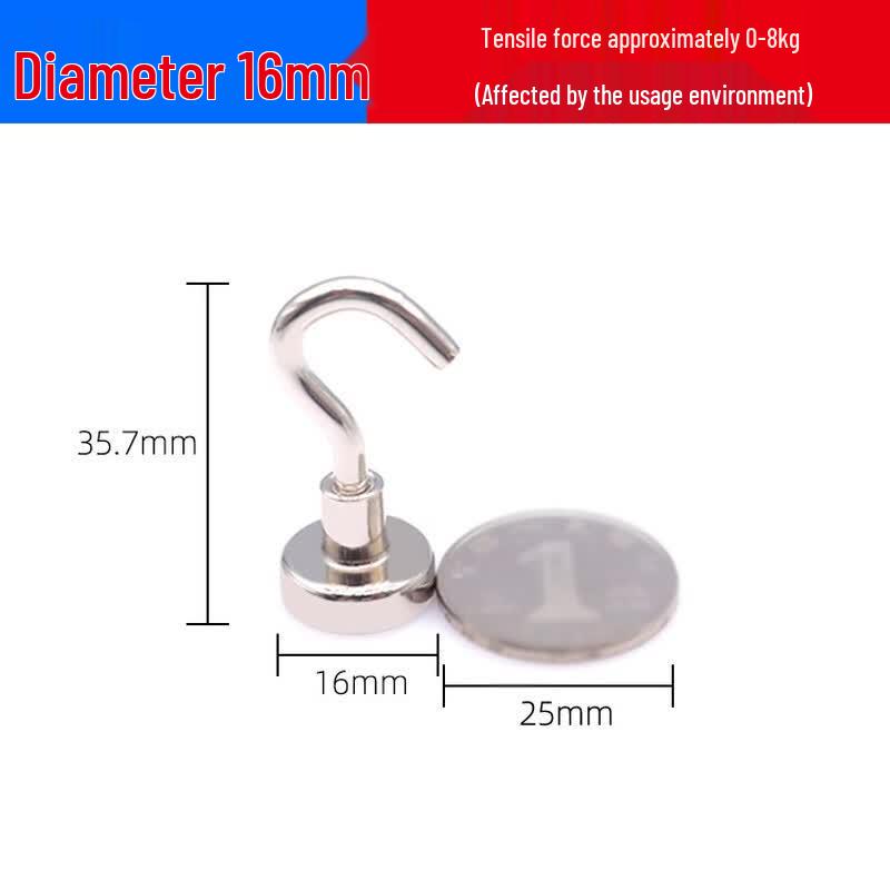 Guzhuju Heavy Duty Neodymium Magnetic Hooks (10-Pack)