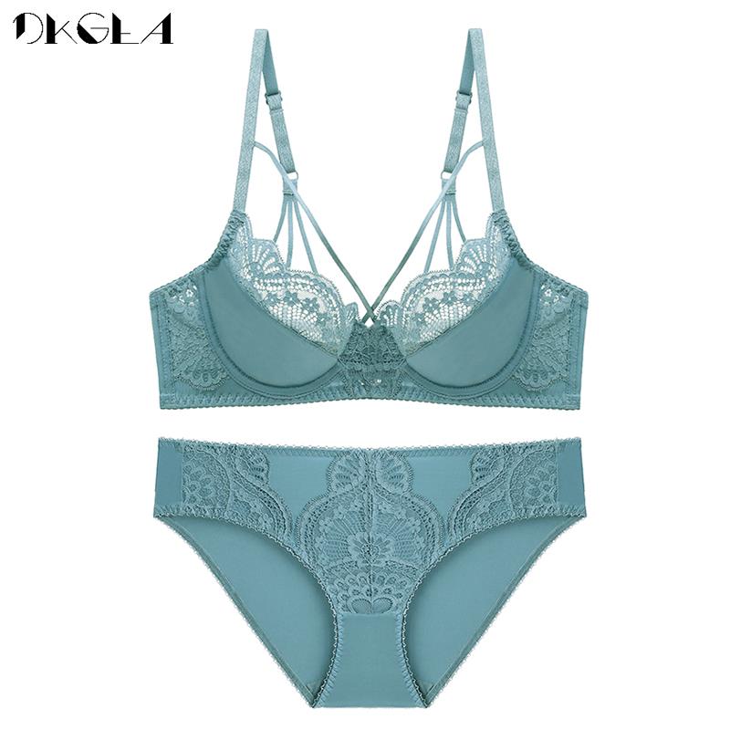 DKGEA Sexy Underwear Set Plus Size Brassiere Ultrathin