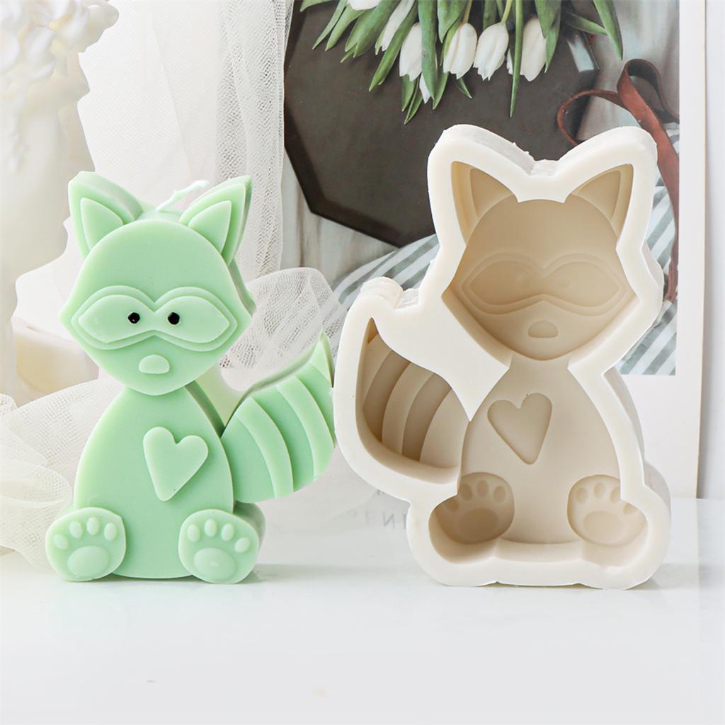 Красивая глиняная силиконовая форма, формы для украшений, формы для статуй в форме мультяшных животных, силиконовая форма для свечей, идеально подходящая для рукоделия