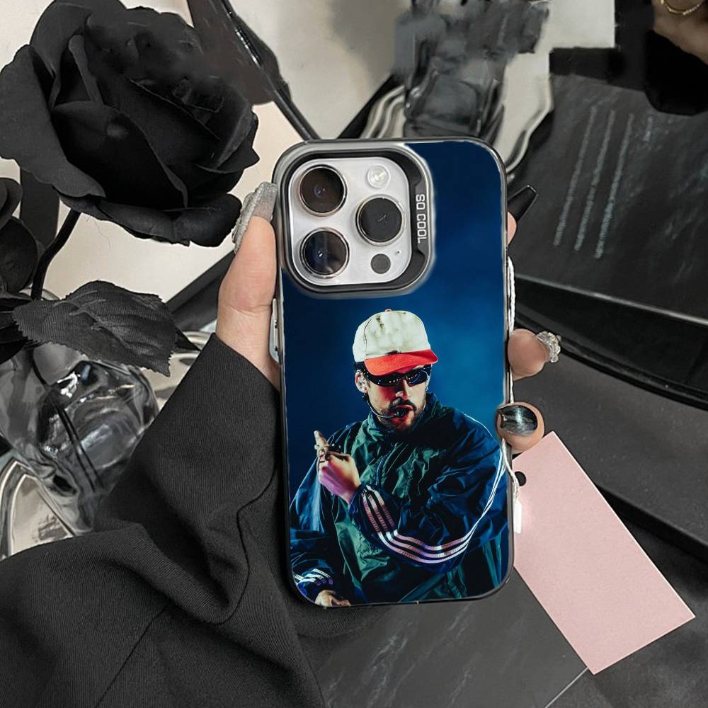 Bad B-Bunny Phone Case For iPhone 17,16,15,14,13,12,Pro MAX Black Matte Shockproof Cover
