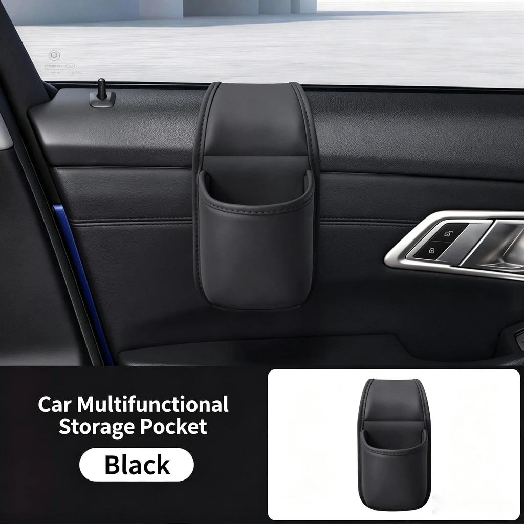 Car Door Cup Holder Multifunctional Adhesive Storage Pocket Auto Door Mount Drink Bottle Holder Phone Sundries Storage Bag