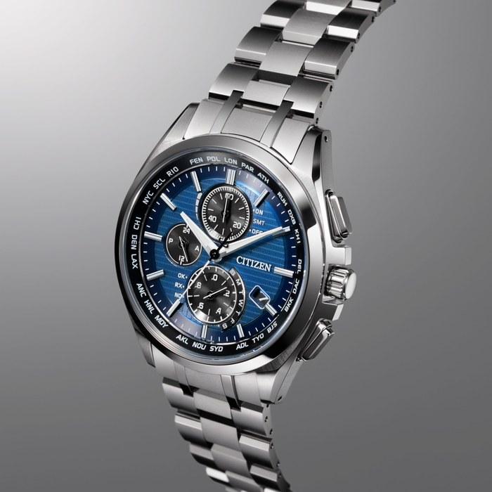 [Citizen] ATTESA AT8040-57L Eco-Drive Радиоуправляемые часы Серебристый/Синий