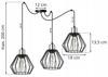 Hanging Lamp, Ceiling Chandelier, Wire Shade, Led