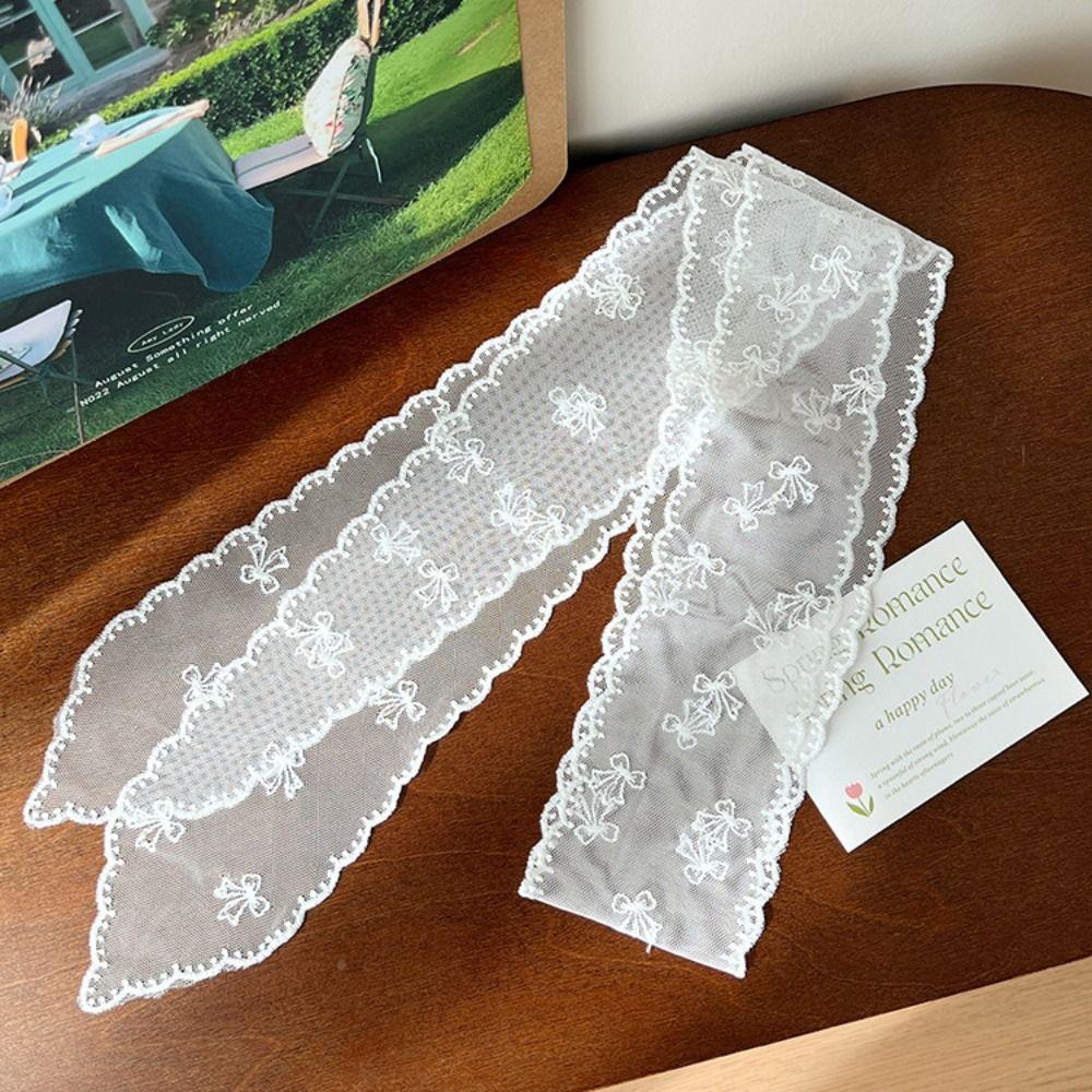 Регулируемый кружевной платок для волос в пасторальном стиле, лента для волос, милая повязка с бантом, фотограф