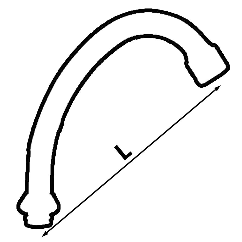 Spout For 1/2" Faucet Type F, Length 160 Mm