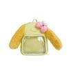Bowknot Ears Rabbit Itabag Plush Backpack Cartoon Yellow Schoolbag Kids Gift