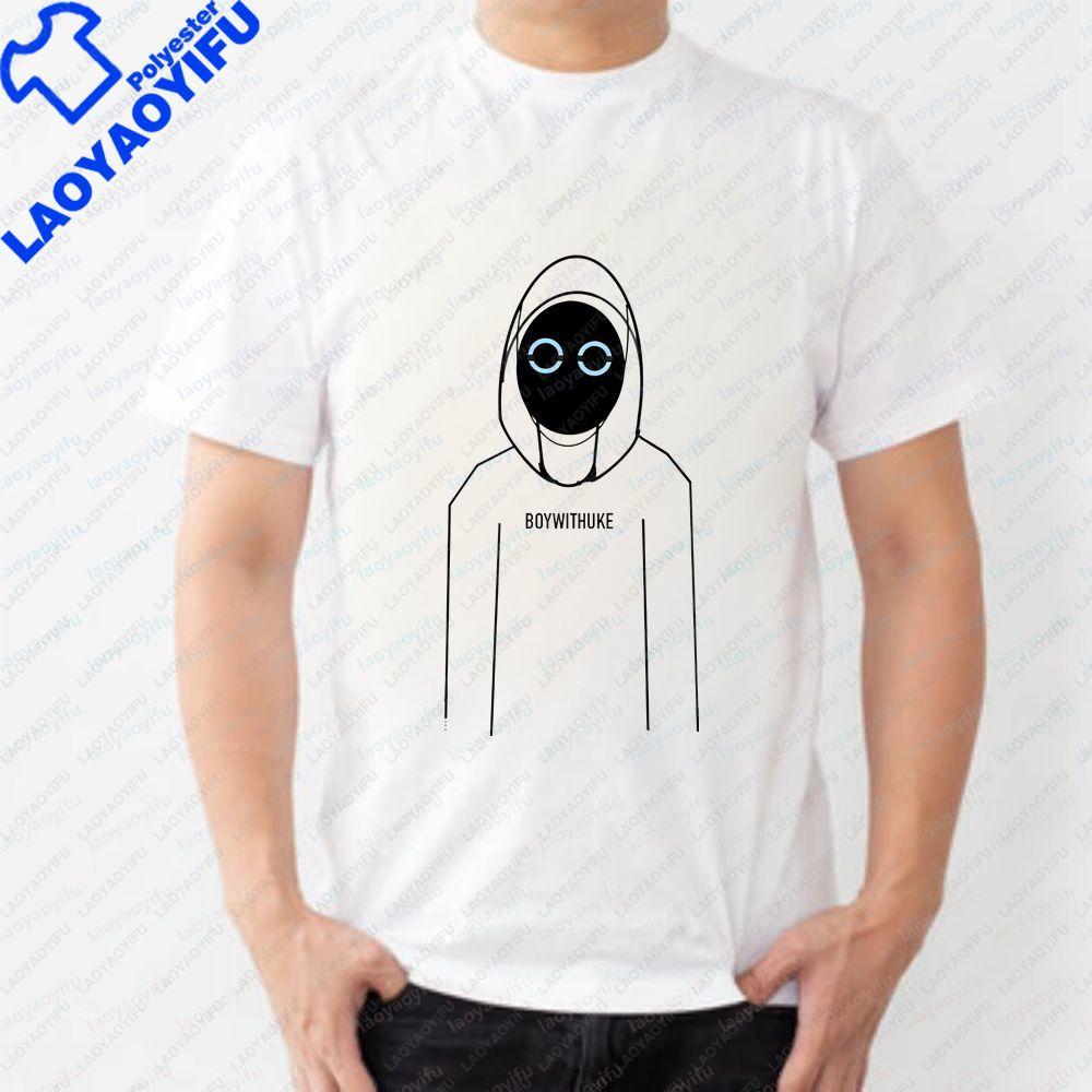 Unique Boy with Ukulele Print Casual Trendy Harajuku ShortSleeved TShirt for Both Unisex and WoUnisex (Large Size)