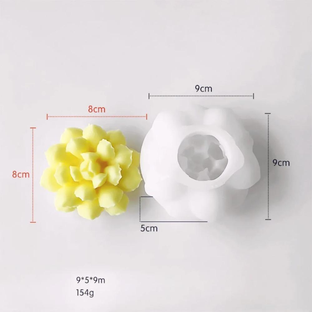 3D Fleshy Succulent Series Candle Silicone Mold DIY Flower Plaster Soap Mold Valentine's Day Gift Handmade Candle Making
