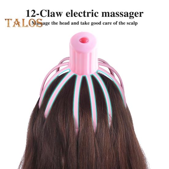 Электрический массажер для головы Octopus, массаж головы, 3 режима вибрации, портативный перезаряжаемый дизайн, массажер для кожи головы, инструмент для массажа