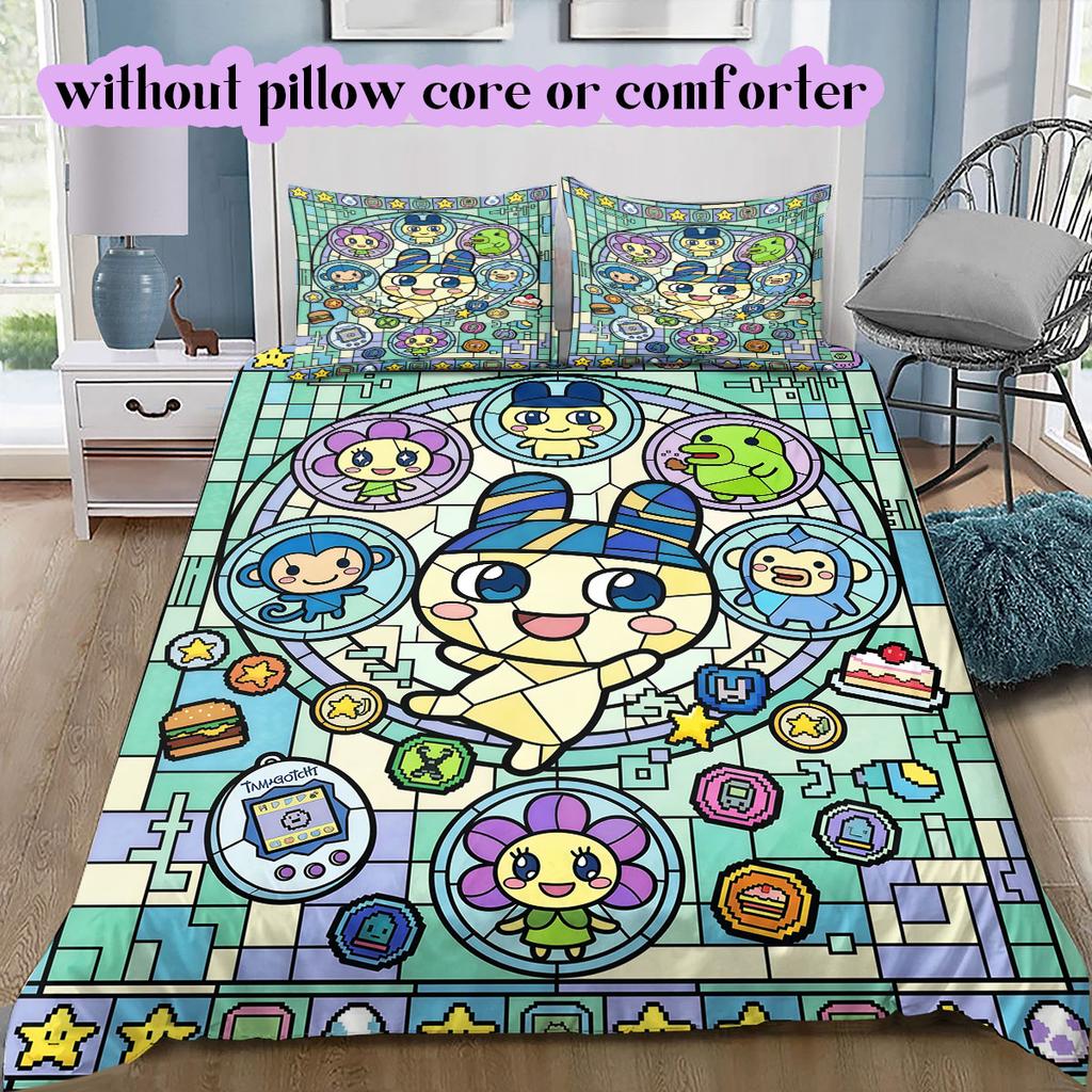 Nostalgic Tamagotchi Printed Duvet Cover Bedding Set, Relive the Fun, Various Sizes Available