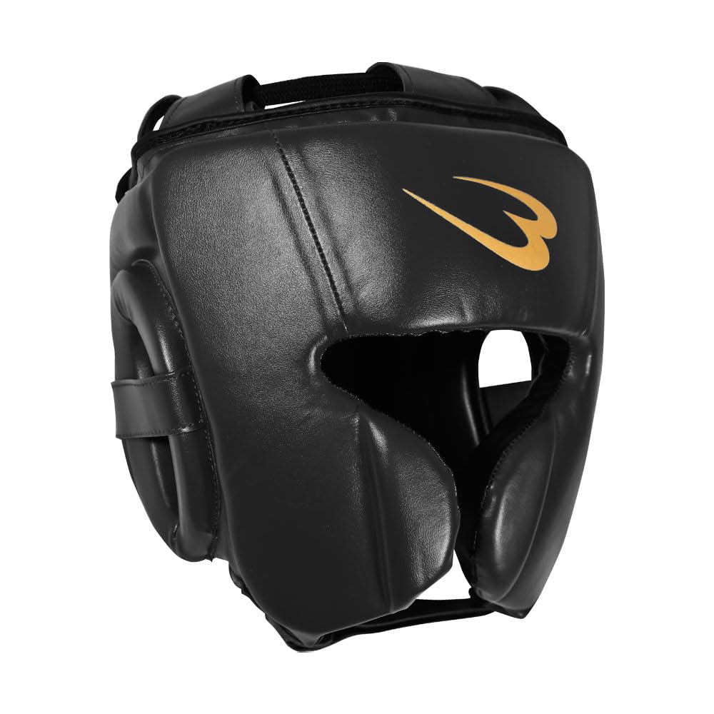 BODYMAKER Защита головы SL, Боксерская защита головы, Единоборства, Каратэ, Бокс, Кикбоксинг, ММА, Тренировка, Додзё, Спарринг, Защита, Размер F, Черный