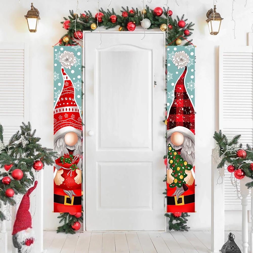 1 pair Rectangular Dwarf Door Couplet Large Size Soldier Nutcracker Banner Shopping Mall