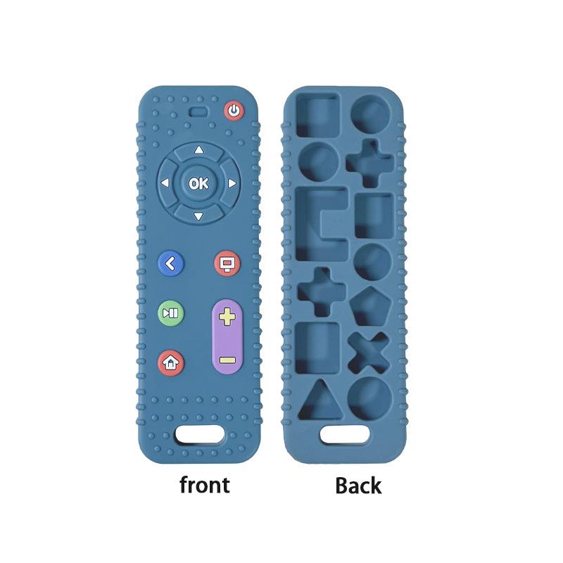 Детский прорезыватель для зубов в форме пульта дистанционного управления для телевизора, силиконовый прорезыватель для зубов, детская сенсорная образовательная игрушка