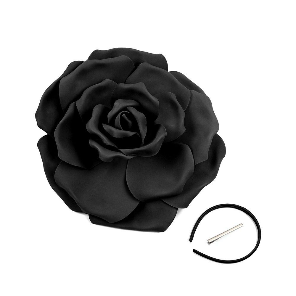 Свадебные цветочные повязки на голову для невесты, преувеличенные аксессуары для волос, большой головной убор для Марди Гра для женщин