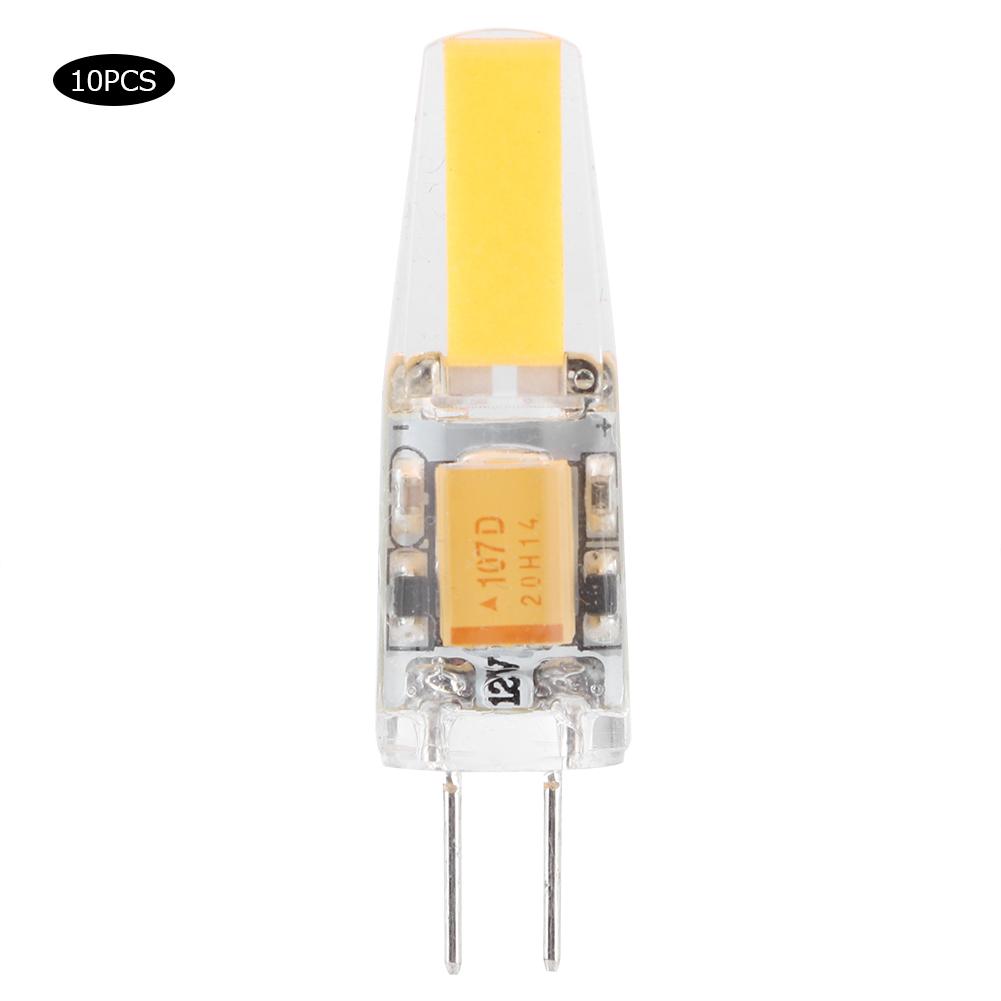 10 шт. бытовая мини G4 силиконовая светодиодная лампочка 1,5 Вт AC12V для освещения автомобиля, шкафа, отеля