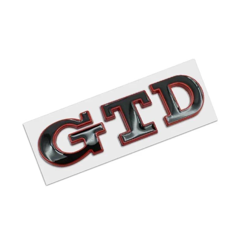GTD Emblem 3D Metal Car Sticker Tailgate Badge Sticker Decal For Volkswagen VW Polo Golf 5 6 7 Passat Scirocco GTD Accessories HS5