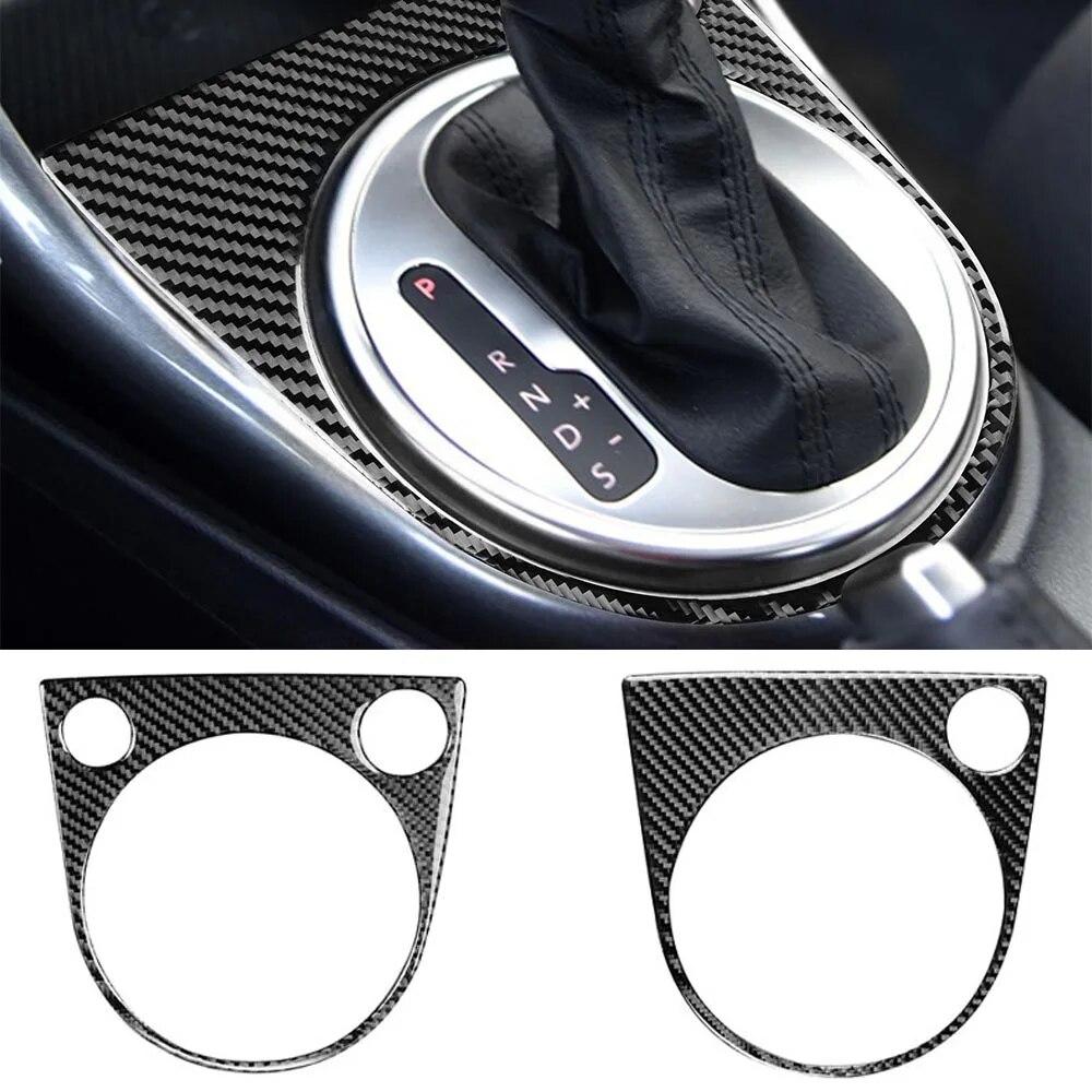 For Volkswagen Beetle 2012- Car Gear Panel Frame Decoration Cover Trim Sticker Decal Auto Interior Accessories Carbon Fiber