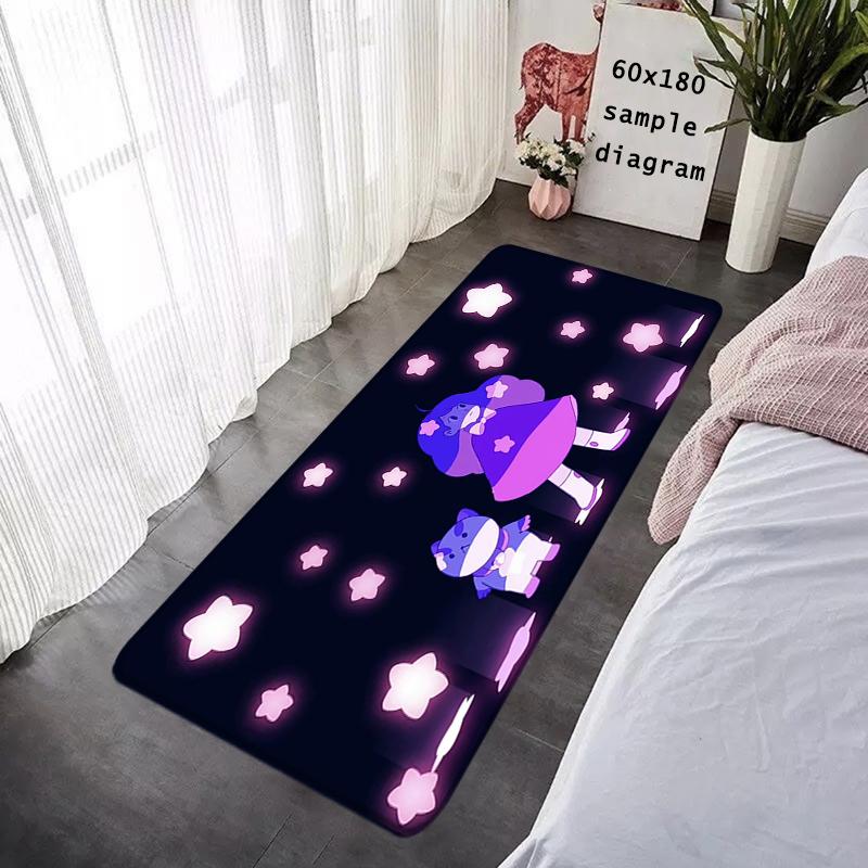 Doormat Flannel Floor Mat Bee and Puppycat Cat Indoor Foot Rug Fluffy Bedside Mats Corridor Water Absorbent Carpet Balcony Decor