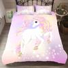 Постельное белье Кинг Квин Размер 3d Комплект постельного белья Единорог Роскошный Принцесса Набор одеял Beding Розовый Зимнее Одеяло на кровать Милый Мультяшный Кровать