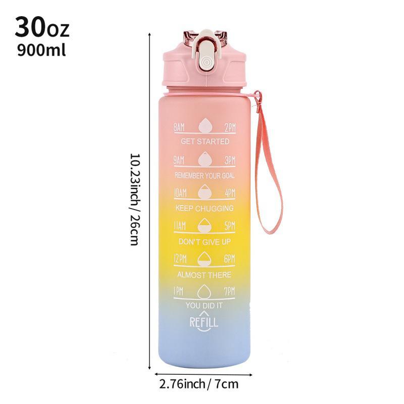 750ml Men's Durable Pop-up Lid Water Cup with Straw and Handle for Outdoor Sports