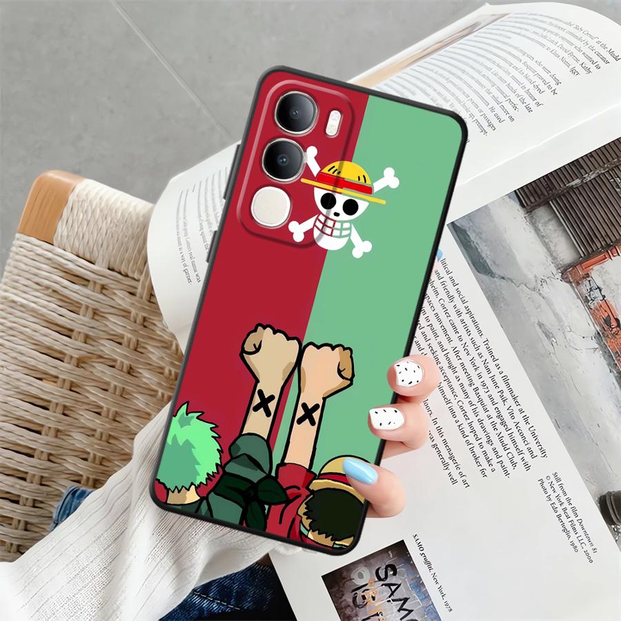 Чехол для Vivo Y52S Y93 V27 V29 Y75 Y81 V21E V23 Y51S Y78 Y53S Y71 Y91 Y50 Y95 V25 V30 Чехол для телефона One Piece Луффи Зоро