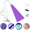 5W UV LED Nail Lamp, White, Flexible Arm and Adjustable Clip, Gel Nail Curing Light for Salon Home Use