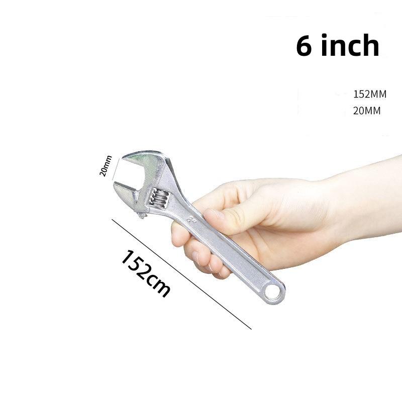 Heavy-Duty Rubber-Coated Adjustable Wrench Auto and Car & Bathroom Repairs Tools Universal Spanner Torque Socket Set Hand Tool
