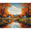 Paint By Numbers For Adults Autumn Landscape Forest Canvas Painting Handpainted Kit Coloring By Numbers For Wall Decors