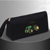 Cartoon tractor student large-capacity double-layer pencil case with zipper closure thick and durable
