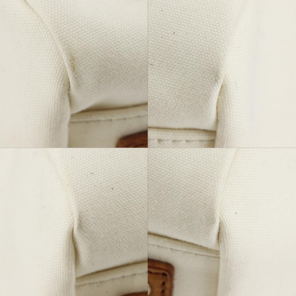 GUCCI Webbing line Boston bag 256097 2WAYShoulder off white canvas unisex Used