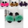 Stylish Patchwork Pattern Faux Fur Slippers For Women And Girls