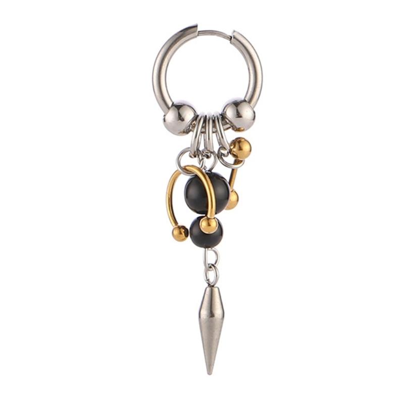 Artistic Cone Drop Earrings Punk Style Tassels Dangle Earwear Lightweight Alloy Jewelry For Women Daily Party