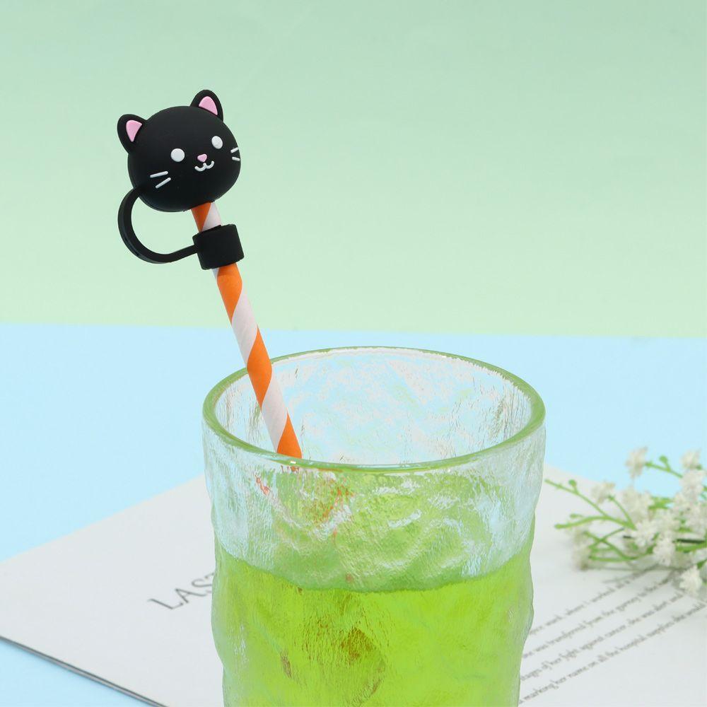 Reusable Splash Proof Straw Tips Cover Cup Accessories Drinking Dust Cap Silicone Straw Plug