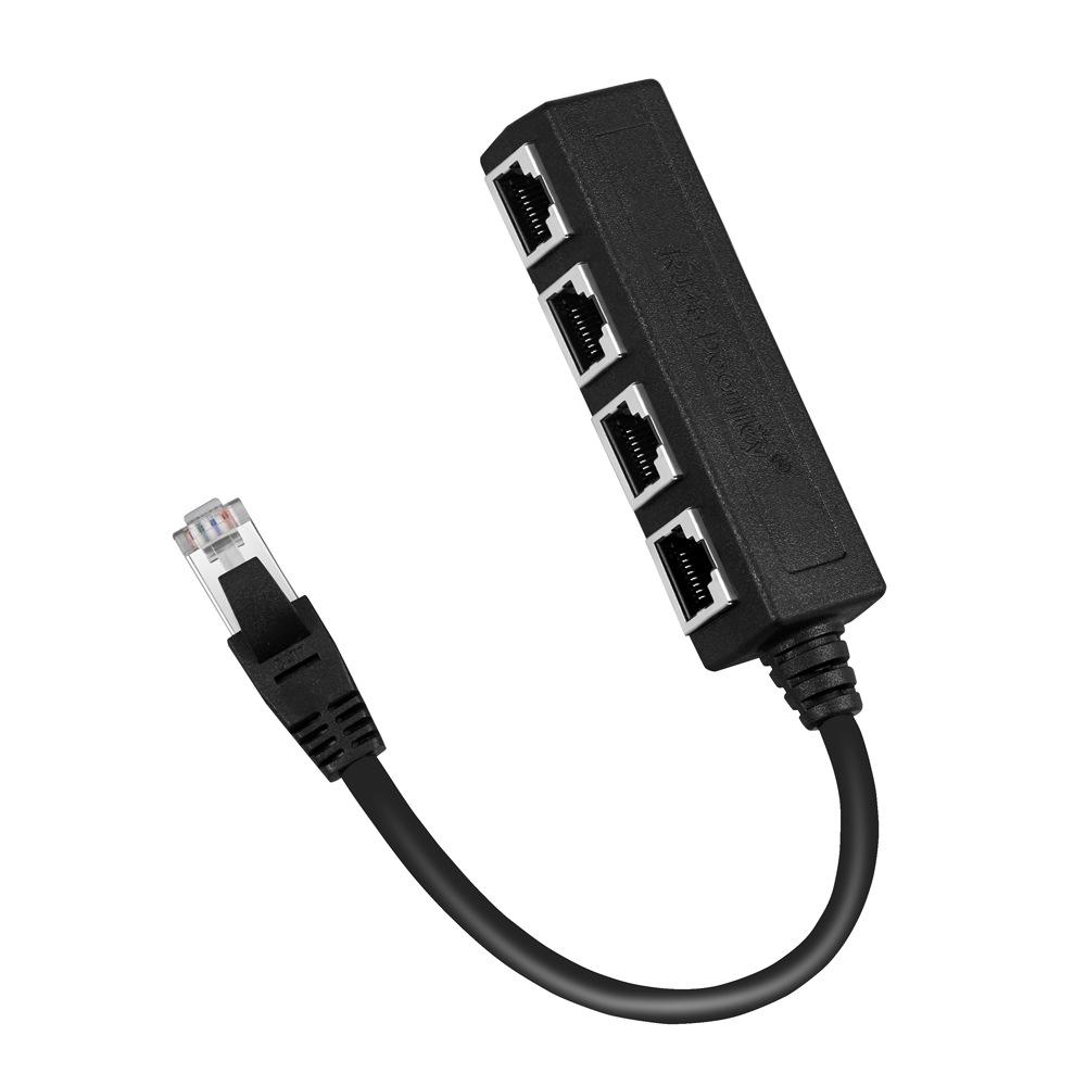 Разветвитель-конвертер кабеля RJ45 1 штекер на 2/3/4 гнезда CAT7 CAT6 CAT5 Сетевой кабель Удлинитель Адаптер Не может использоваться одновременно Только один