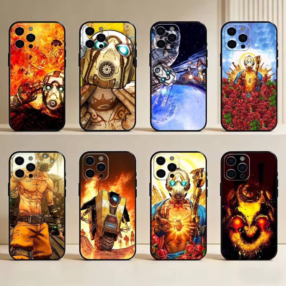 Borderlands Phone Case For iPhone 17,16,15,14,13,12,11 Plus,Pro Max,XS,Soft Silicone Black Cover