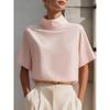 European and American women's clothing summer new Chinese stand-up collar shirt women's design sense niche commuter temperament short-sleeved shirt