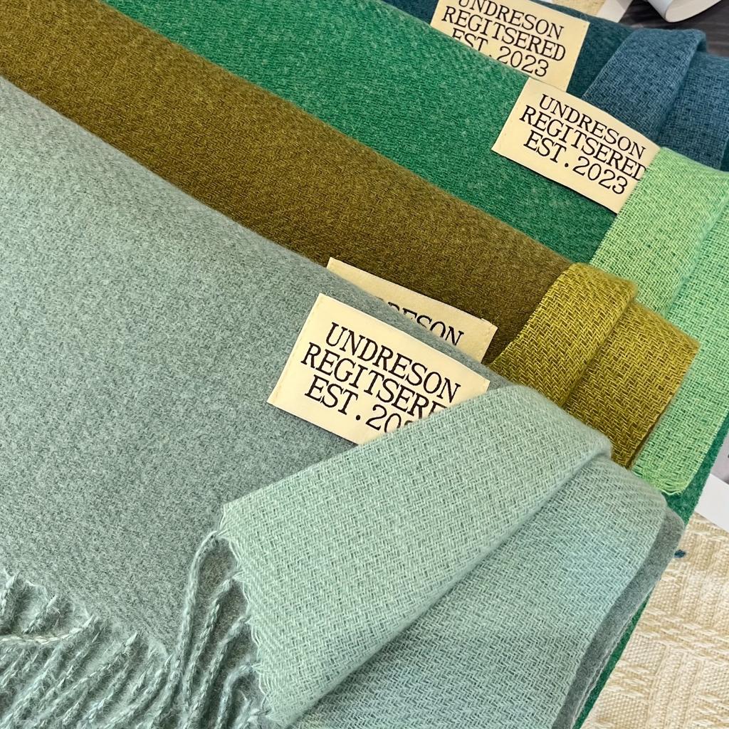 Double-sided Two Colors Scarf Simple Basic Imitation Cashmere Tassel Shawl Autumn Winter Unisex Coldproof Neck Guard Scarf