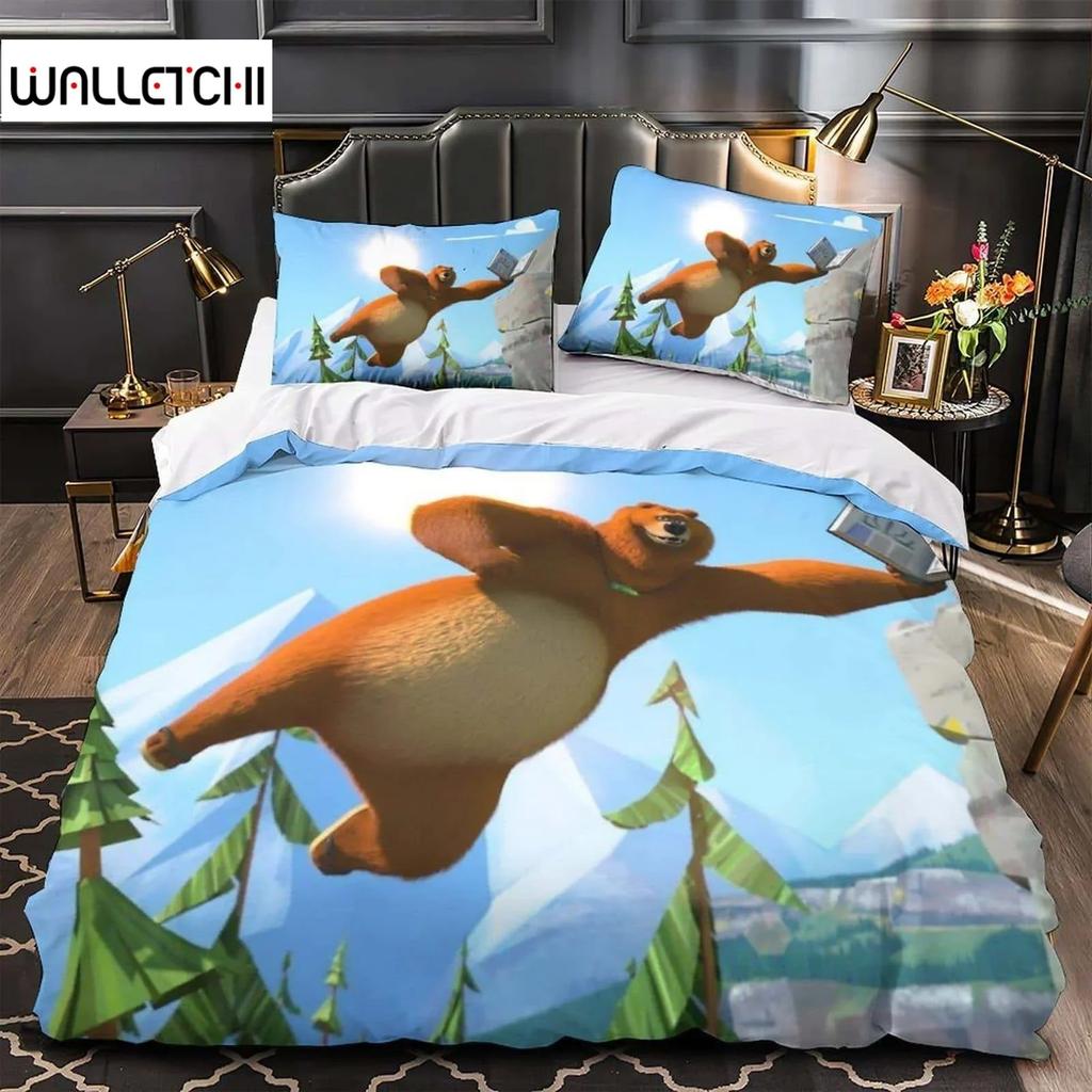 3D Printed Anime Grizzy and the Lemmings Bedding Set Single Twin Full Queen King Size Bed Set Adult Kid Bedroom Duvet Cover Sets