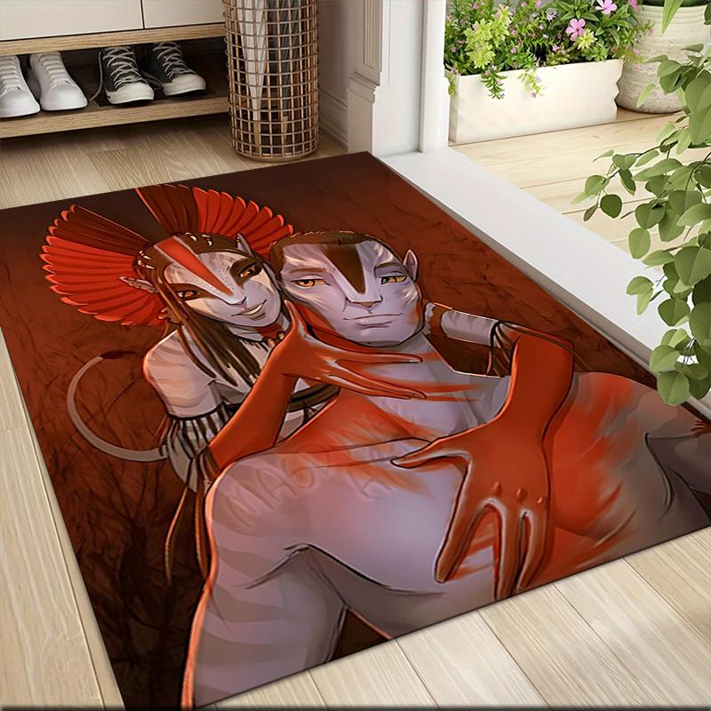 1Pc Fantasy Warrior Couple Carpet Rug Customizable Soft Washable Antislip Home Living Room Sofa Mats Personalized Rug 0917285